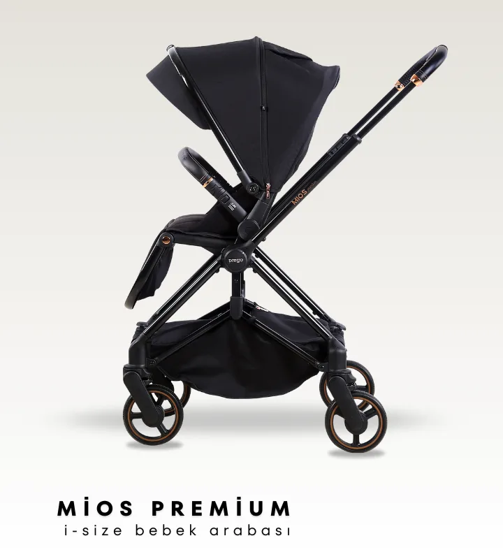 Mios Premium I Size Travel Bebek Arabası - Siyah